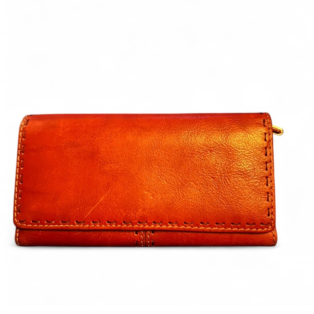 Vintage Fossil Tri Fold Snap Wallet